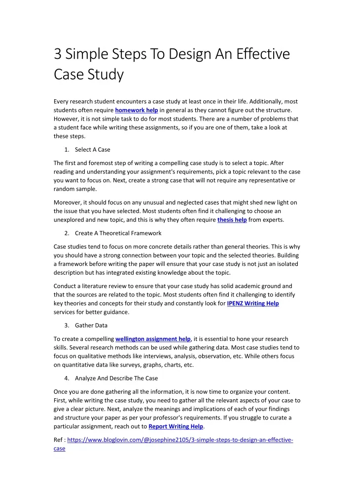 3 simple steps to design an effective case study