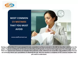 having a well written cv is your passport