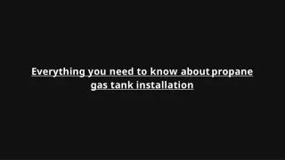 Propane Tank Installation for Swimming Pool