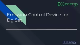 Emission Control Device for Dg Set