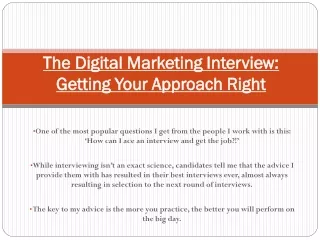 the digital marketing interview the digital