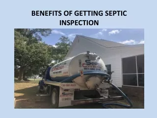 benefits of getting septic inspection