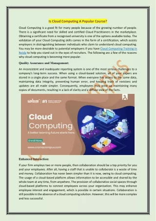 is cloud computing a popular course