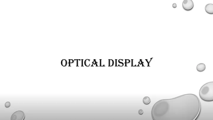 optical display