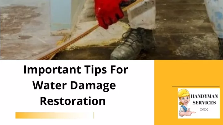 important tips for water damage restoration