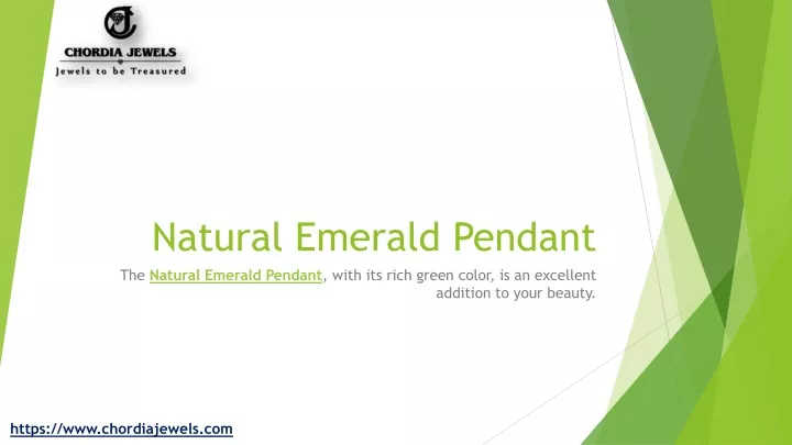 natural emerald pendant