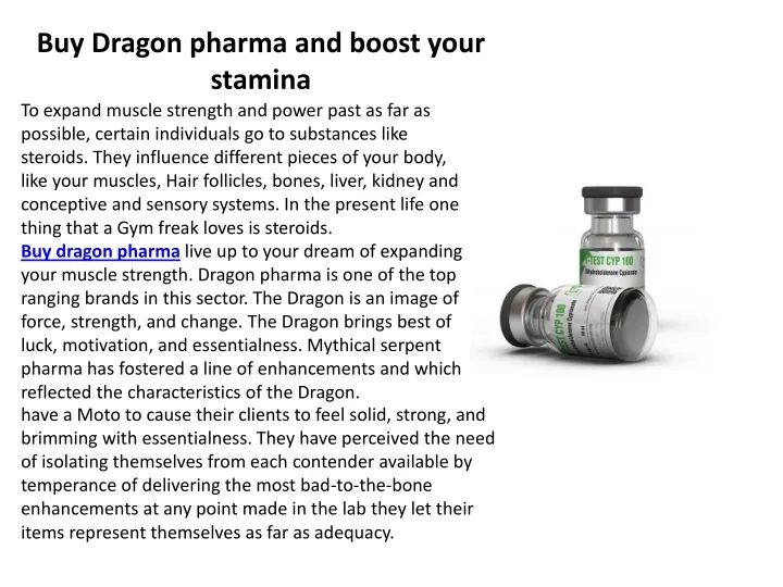buy dragon pharma and boost your stamina