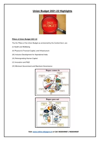 union budget 2021 22 highlights
