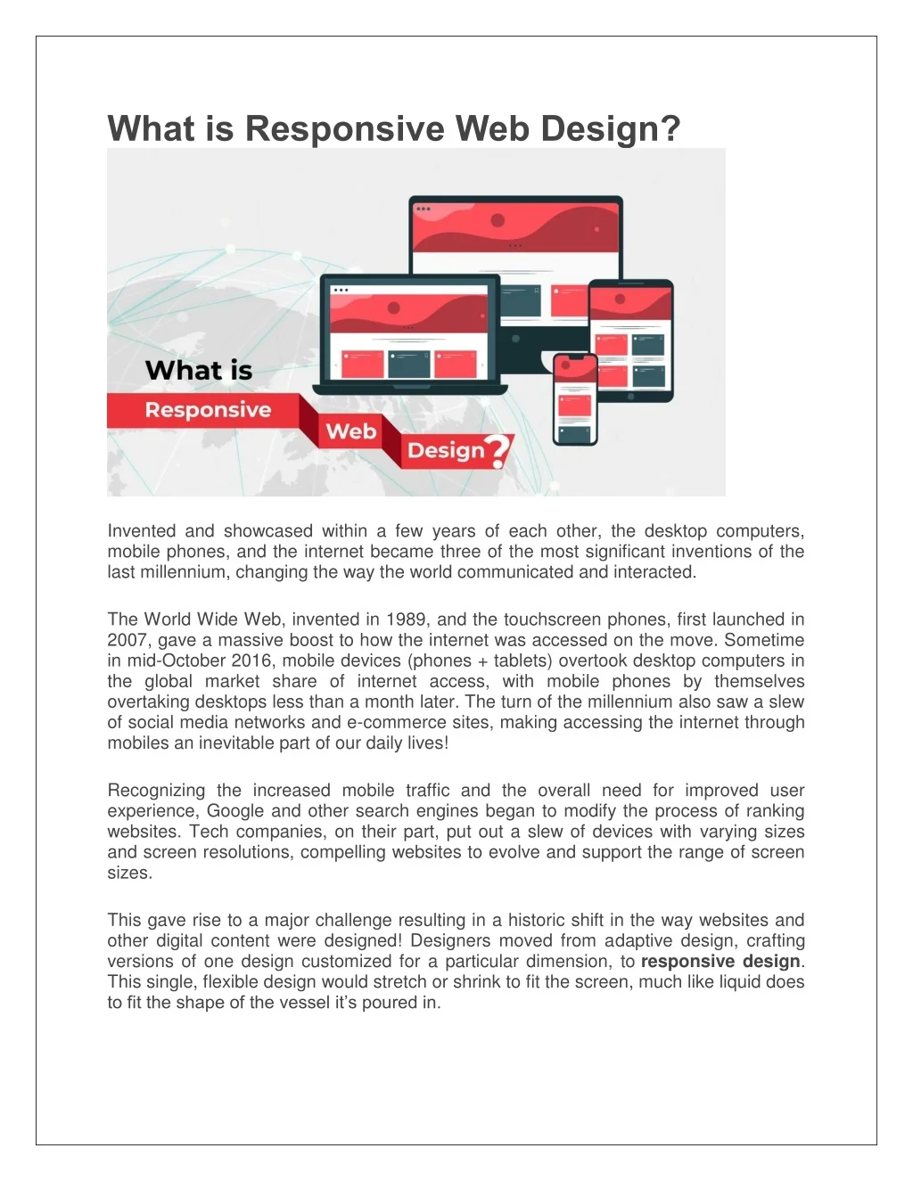 PPT - What is Responsive Web Design PowerPoint Presentation, free ...