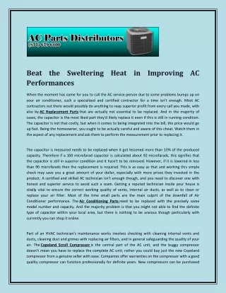 beat the sweltering heat in improving