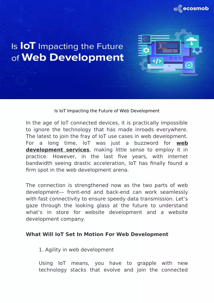 is iot impacting the future of web development