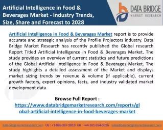 artificial intelligence in food beverages market