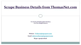 scrape business details from thomasnet com
