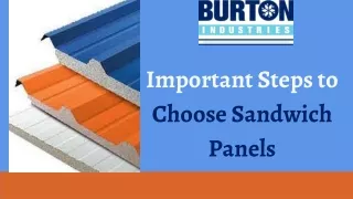 Important Steps to Choose Sandwich Panels