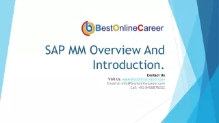 SAP MM Module Training | SAP MM Course | SAP Material Management