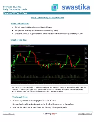 february 15 2022 daily commodity levels