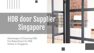 HDB Fire Rated Doors for HDB Homes in Singapore