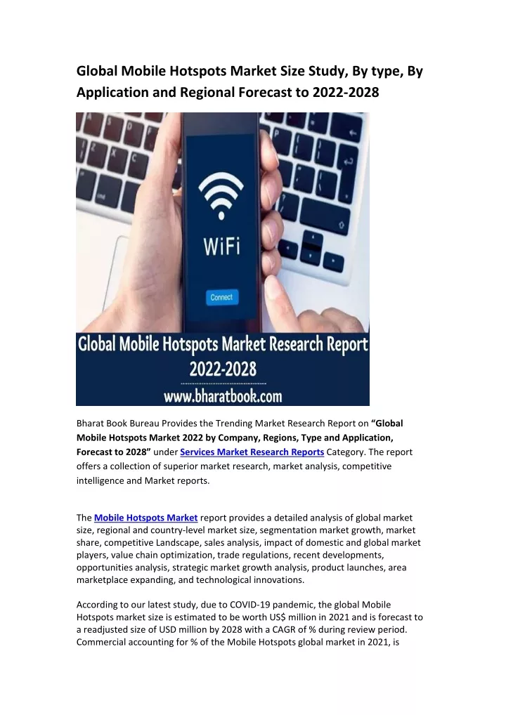 global mobile hotspots market size study by type