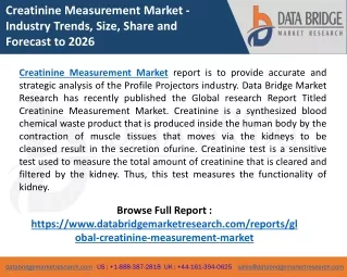 creatinine measurement market industry trends