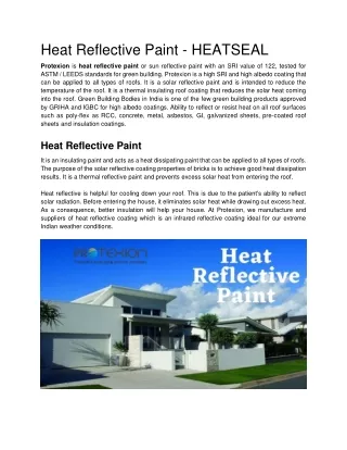 heat reflective paint heatseal