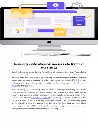 Instant Empire Marketing, LLC Ensuring Digital Growth Of Your Business