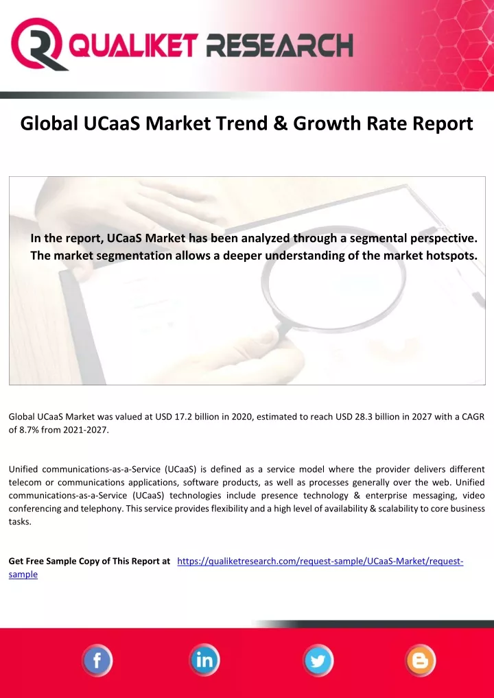 global ucaas market trend growth rate report