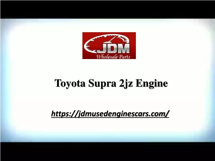 toyota supra 2jz engine