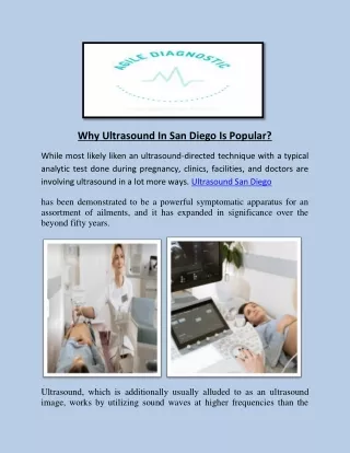 why ultrasound in san diego is popular