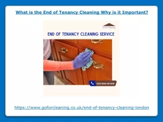 what is the end of tenancy cleaning