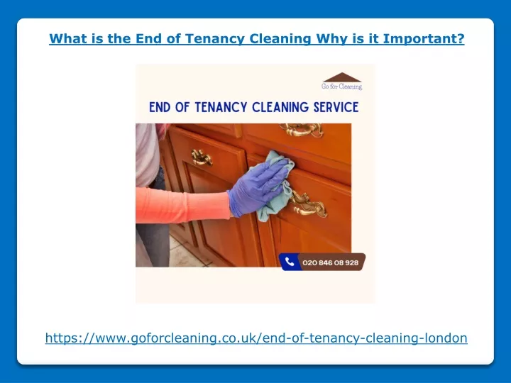 what is the end of tenancy cleaning