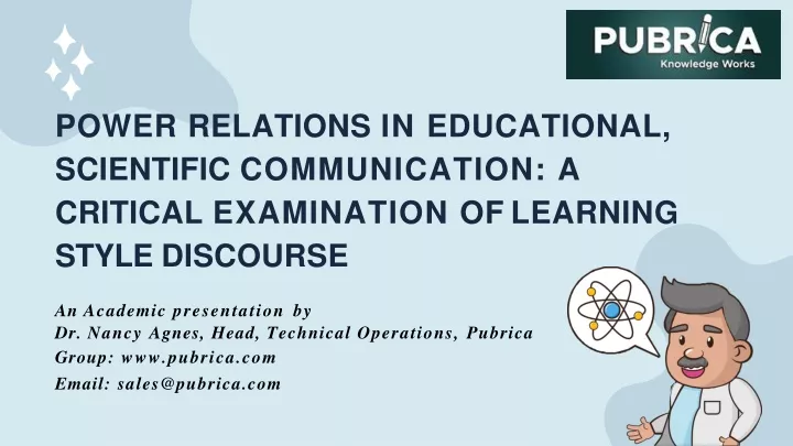 power relations in educational scientific