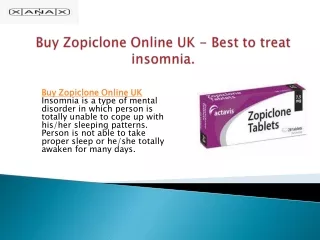 Buy Zopiclone Online UK - Best to treat