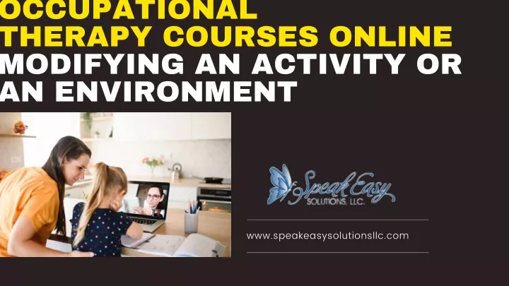 occupational therapy courses online modifying