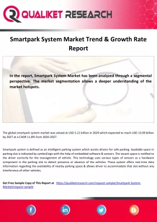 smartpark system market trend growth rate report