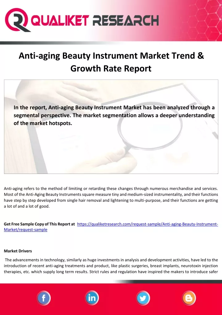anti aging beauty instrument market trend growth