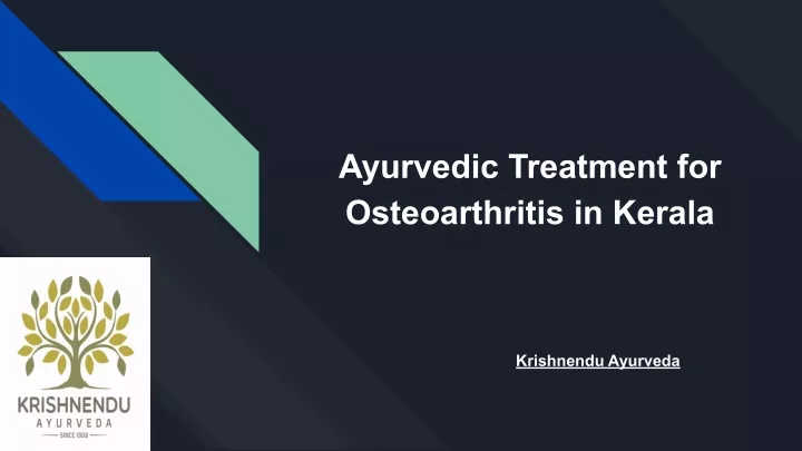 ayurvedic treatment for osteoarthritis in kerala