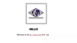 welcome to the dr froeb india pvt ltd