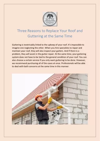 Three Reasons to Replace Your Roof and Guttering at the Same Time