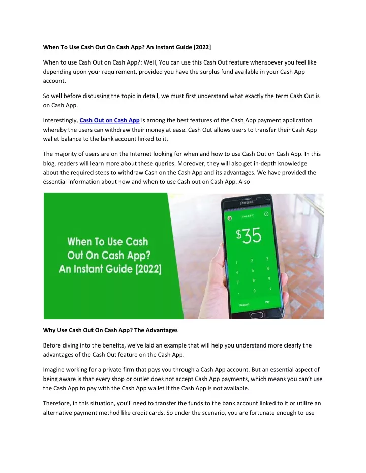 when to use cash out on cash app an instant guide