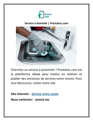 Service à domicile | Prestatoc.com