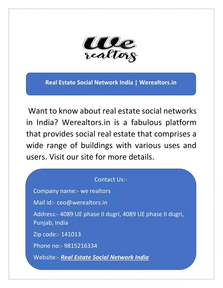 real estate social network india werealtors in