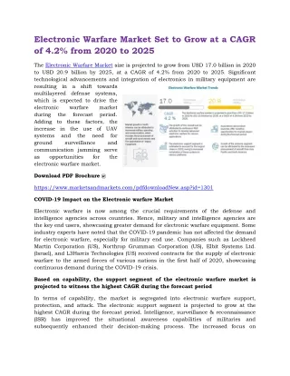 electronic warfare market set to grow at a cagr