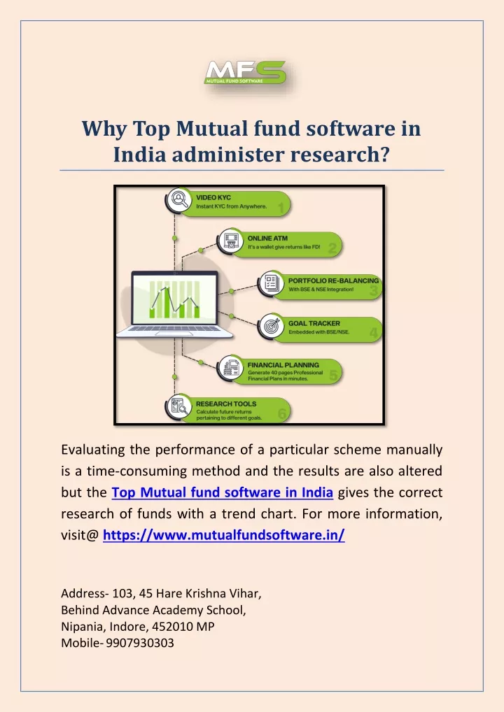 why top mutual fund software in india administer