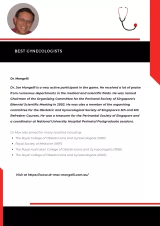 Dr Joe Mongelli The Best Gynecologists