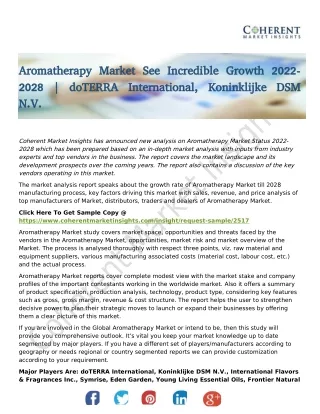 Aromatherapy Market