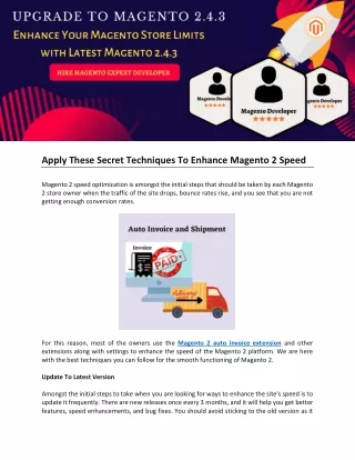 apply these secret techniques to enhance magento