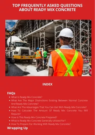 Top Frequently Asked Questions About Ready Mix Concrete