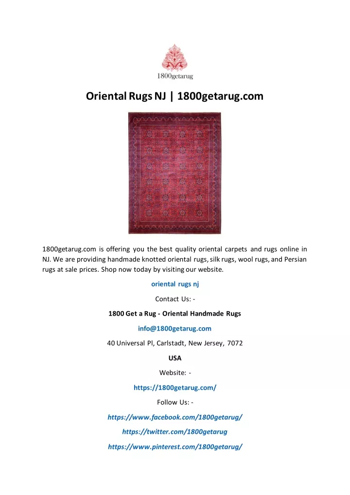 oriental rugs nj 1800getarug com
