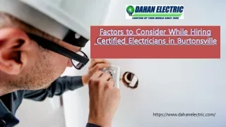 Factors to Consider While Hiring Certified Electricians in Burtonsville