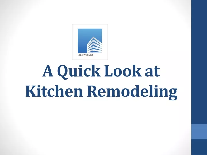 a quick look at kitchen remodeling